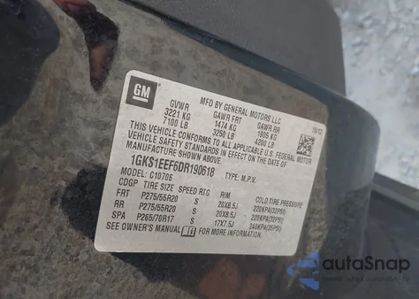 2013 GMC Yukon Denali from USA, damaged, VIN 1GKS1EEF6DR190618